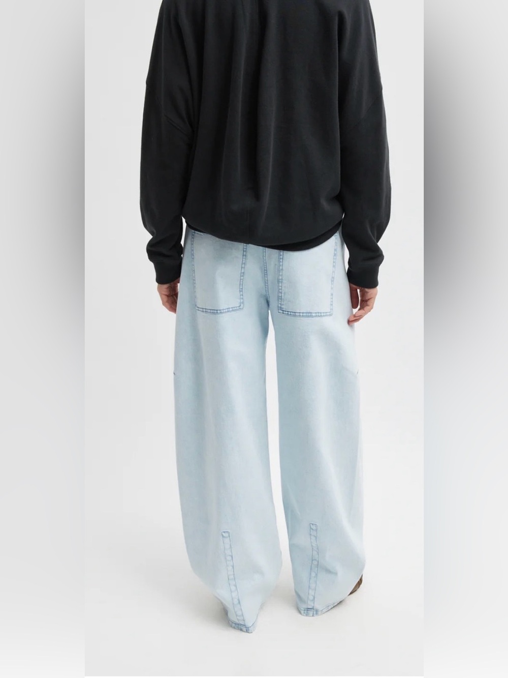 Tibi Light Wash Sid Wide-Leg Jeans - Picture 3 of 8